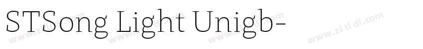 STSong Light Unigb字体转换